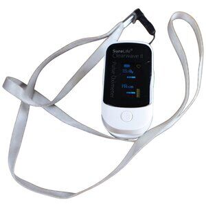 SureLife Clearwave II OLED Finger Pulse Oximeter SpO₂ Monitor + Lanyard